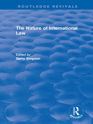 cover image of The Nature of International Law